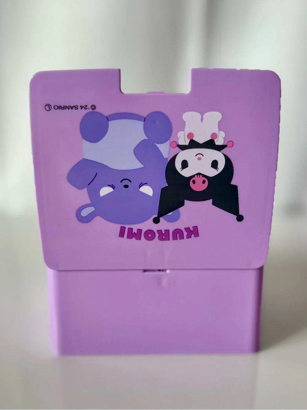 Kuromi Purple One-touch Pop Up Desk Storage Container Case NWT